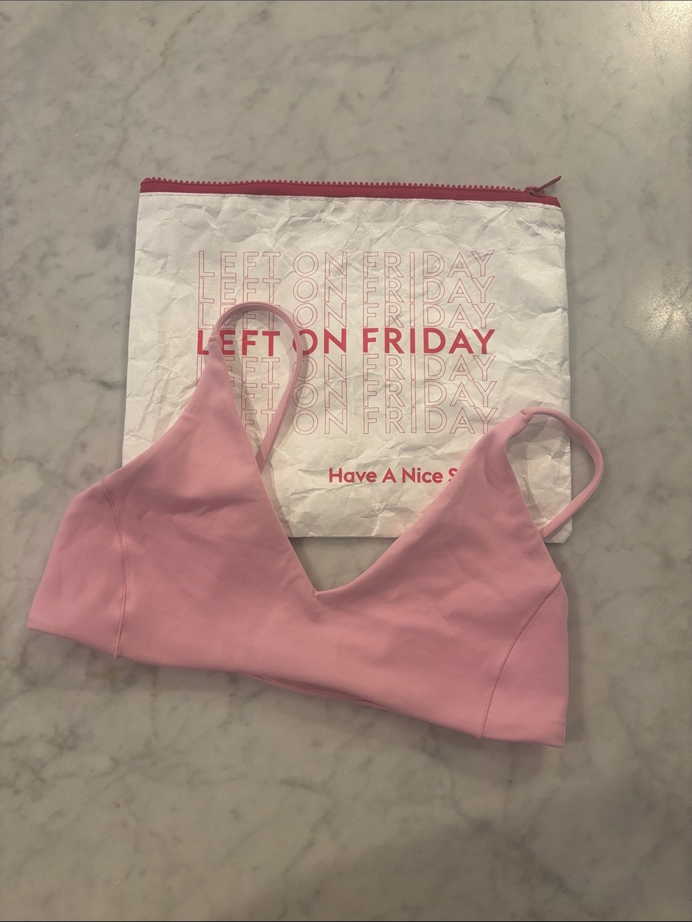 Left On Friday Sunday bikini top in Delight sz Small